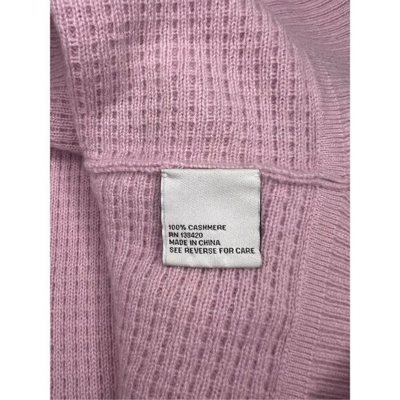 Per Se by Carlisle Women’s Large 100% Cashmere Sweater Pink Lilac Cowl Neck - Picture 5 of 5